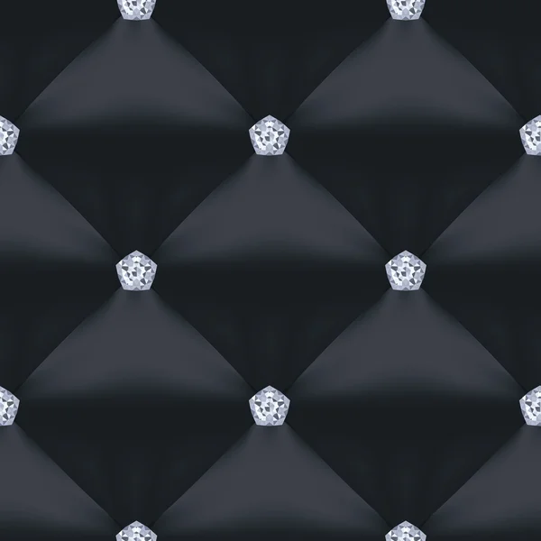 Siyah kapitone sorunsuz vektör desen