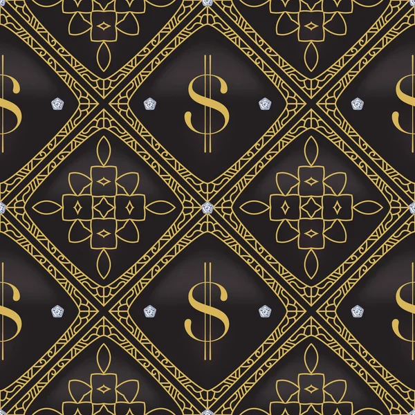 Doları kapitone sorunsuz vektör desen