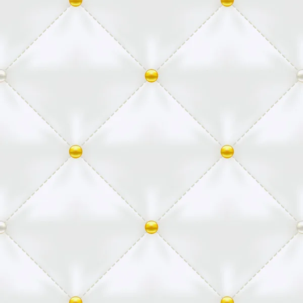 Beyaz kapitone sorunsuz vektör desen