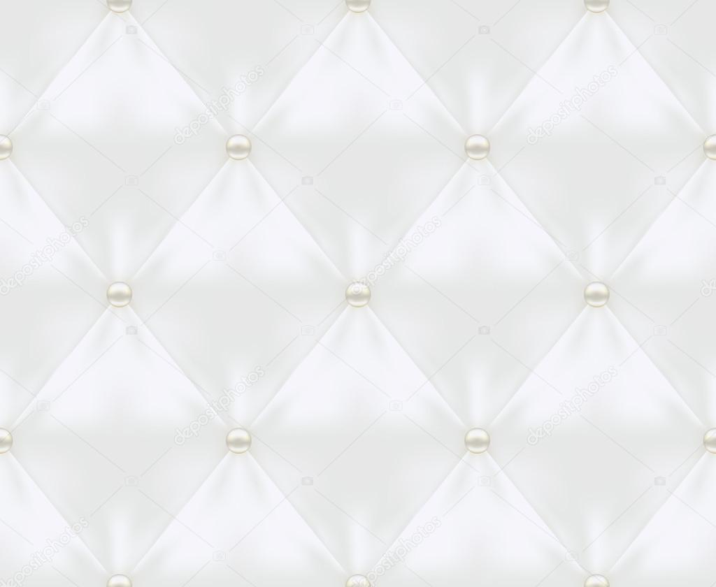 White Quilted Seamless Vector Pattern