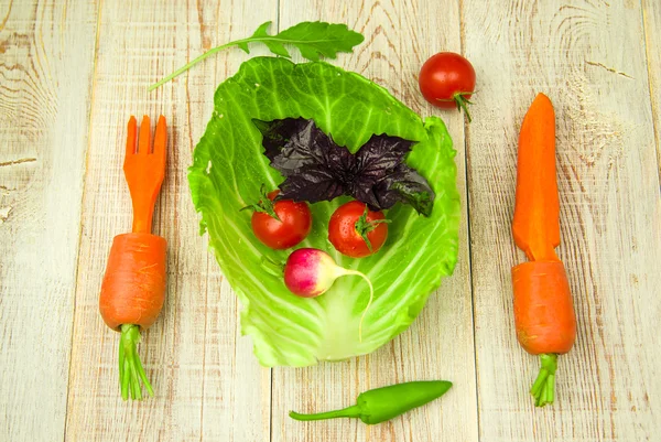 Conjunto de verduras frescas para una nutrición adecuada — Foto de Stock