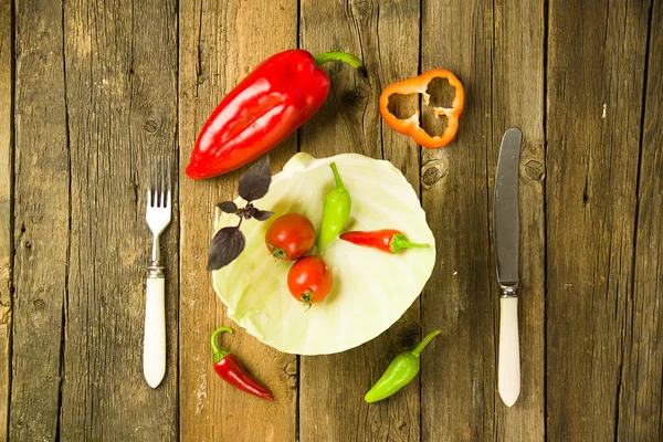 Set of fresh vegetables for proper nutrition — Stock Photo, Image