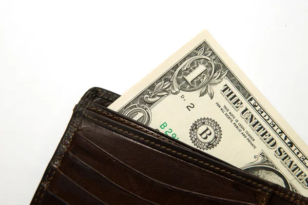 Banknot bize dolar ile eski cüzdan içinde
