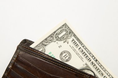 Banknot bize dolar ile eski cüzdan içinde