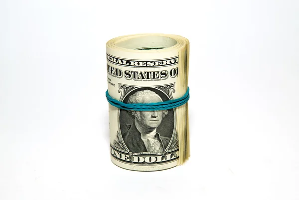 Banknotes US dollars related to the stack — Stock Photo, Image