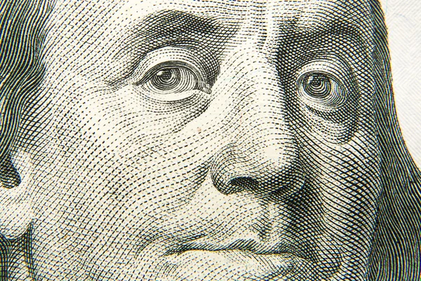 Portrait image of 100 US dollars — Stock Photo, Image