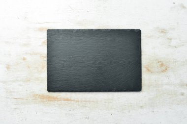 Siyah taş levha. Üst Manzara. Boş kopyalama alanı.