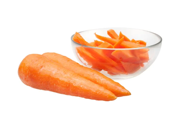 Chopped carrot  isolated — Stock Photo, Image