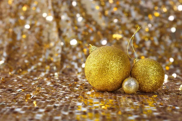 Bolas Navidad Brillantes Oro —  Fotos de Stock