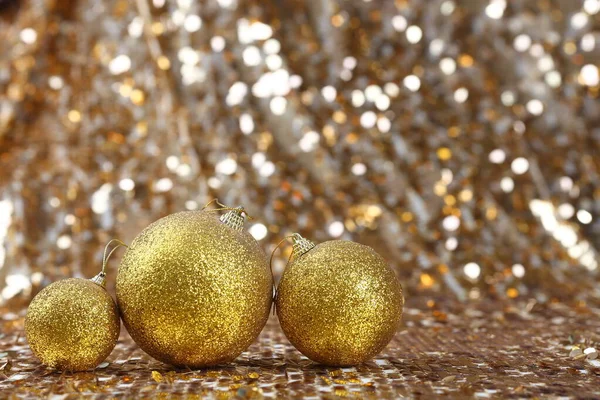 Золотой Рождественский Бал Фоне Блеска — стоковое фото