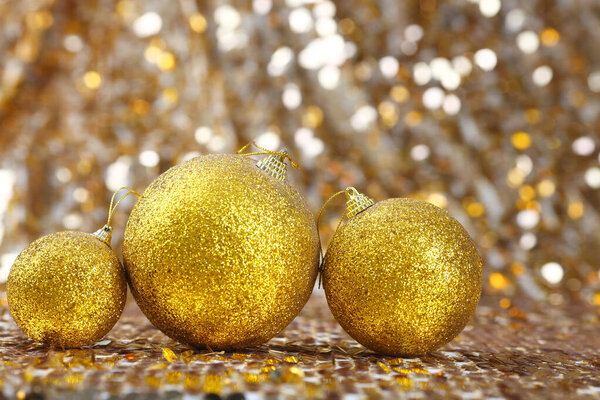 golden christmas ball. Happy new year decoration. Merry christmas decoration