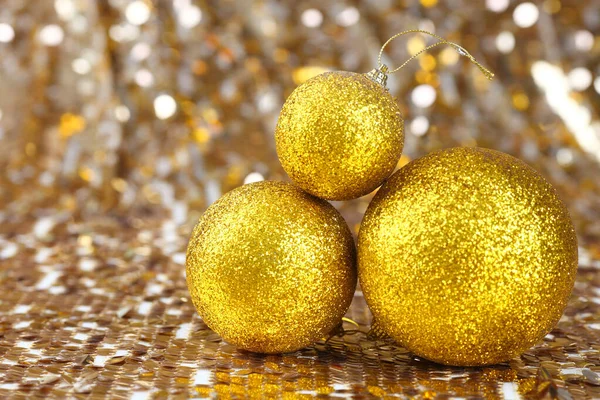 Golden Christmas Ball Happy New Year Decoration Merry Christmas Decoration — Stock Photo, Image