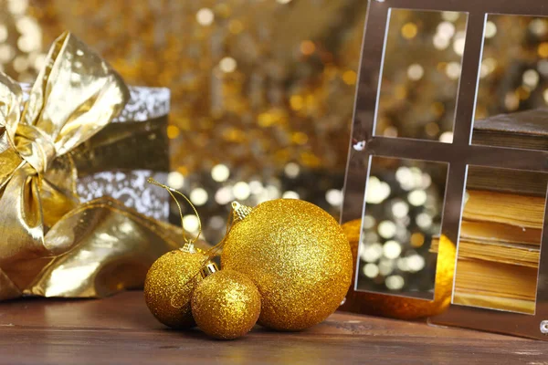 Bolas Navideñas Cajas Regalo Navidad Con Decoraciones — Foto de Stock
