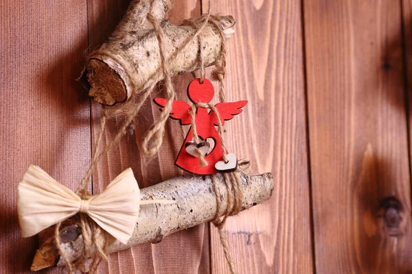 Colección Decoración Navidad Sobre Fondo Madera — Foto de Stock