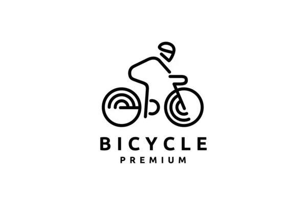 Radfahrer Stilisierter Vektor Rennradfahren Radtour Radweg Fahrrad Ikonen Design — Stockvektor