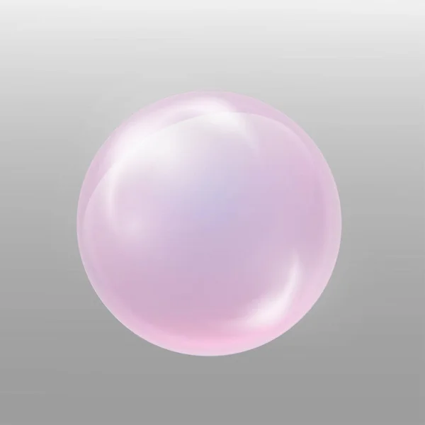 Burbuja Jabón Rosa Elemento Para Lavado Diseño Polvo Champú Cosméticos — Vector de stock