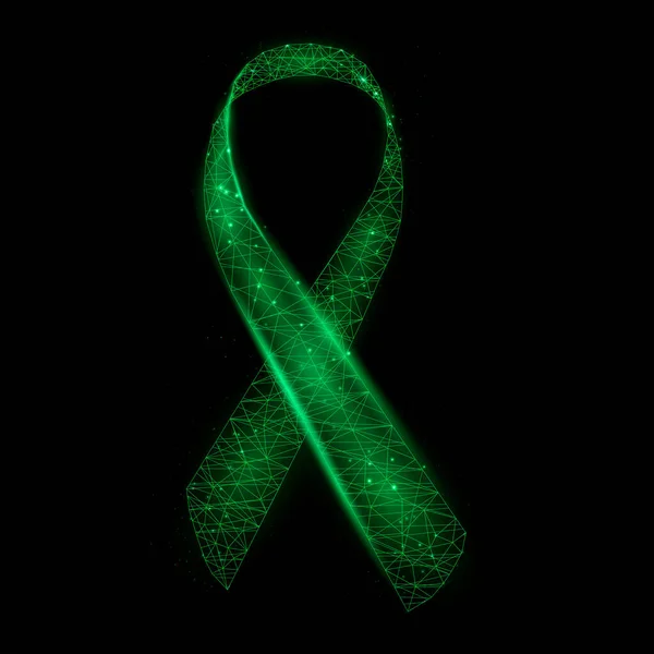 Grünes Band Bipolare Störung Nebennierenkrebs Depression Glaukom Nierenkrebs Leukämie Freiheit — Stockvektor