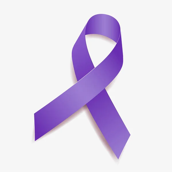 Mor kurdele farkındalığı Alzheimer Hastalığı, Kronik Ağrı, Kistik Fibroz, Ev İçi Şiddet, Epilepsi, Pankreas Kanseri. Beyaz arka planda izole edilmiş. Vektör illüstrasyonu.