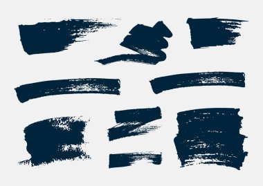 Tek renkli soyut vektör grunge dokuları. El çizimleri fırça darbeleri ve lekeler..