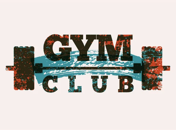 Diseño Tipográfico Póster Grunge Vintage Gym Club Ilustración Vectores Retro — Vector de stock