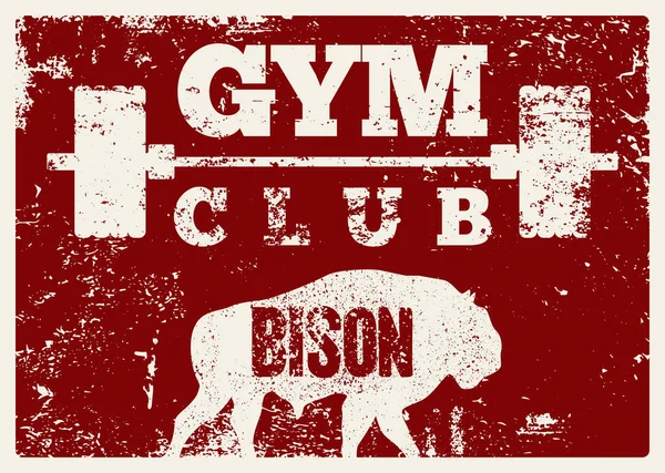 Diseño Tipográfico Póster Grunge Vintage Gym Club Ilustración Vectores Retro — Vector de stock