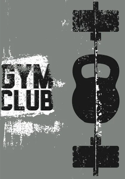 Diseño Tipográfico Póster Grunge Vintage Gym Club Ilustración Vectores Retro — Vector de stock