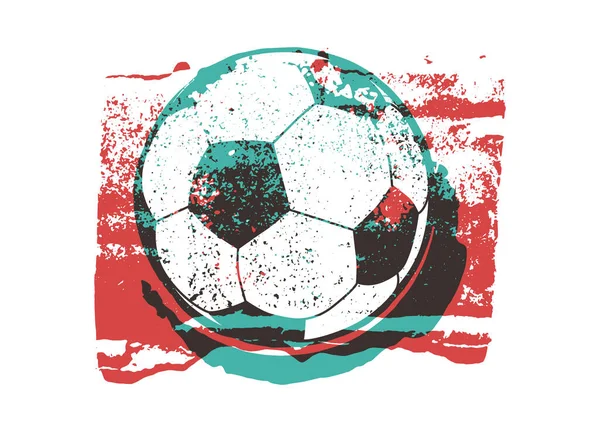 Fußballtypografisches Vintage Grunge Poster Retro Vektor Illustration — Stockvektor