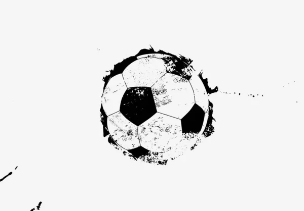 Cartel Tipográfico Estilo Grunge Vintage Blanco Negro Fútbol Ilustración Vectores — Vector de stock