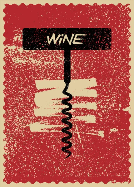 Diseño Tipográfico Póster Grunge Estilo Vintage Vino Ilustración Vectores Retro — Archivo Imágenes Vectoriales