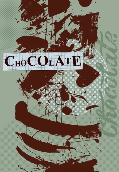 Fondo de chocolate. Diseño de póster Vintage — Archivo Imágenes Vectoriales