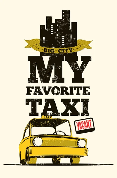 Taxi taxi poster retrò — Vettoriale Stock