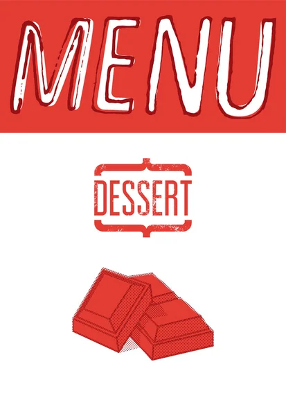 Menú de postres de diseño vintage. Ilustración vectorial . — Vector de stock