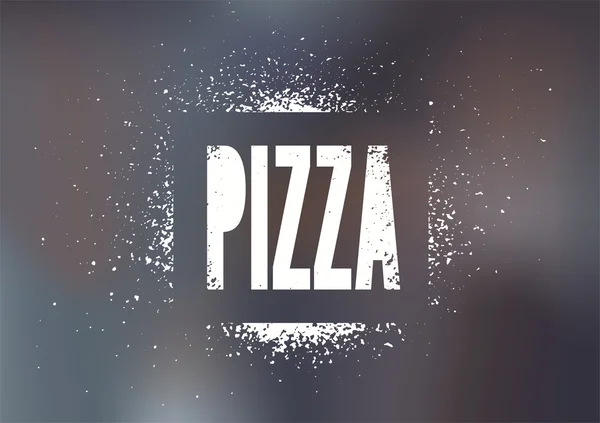 Pizza restoran menü tasarımı. Poster pizzacı ile bulanık arka plan için. Vektör çizim.