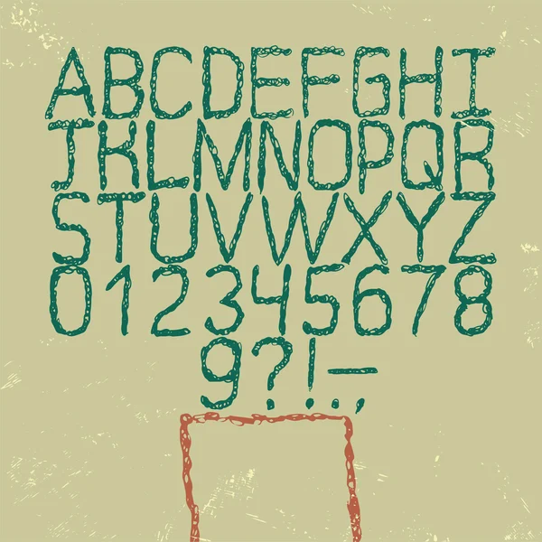 Векторний шрифт, намальований вручну. Алфавіт стилю ескізу . — стоковий вектор