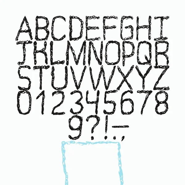 Векторний шрифт, намальований вручну. Алфавіт стилю ескізу . — стоковий вектор