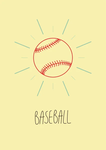Baseball vintage style poster. Retro vector illustration. — Stock Vector