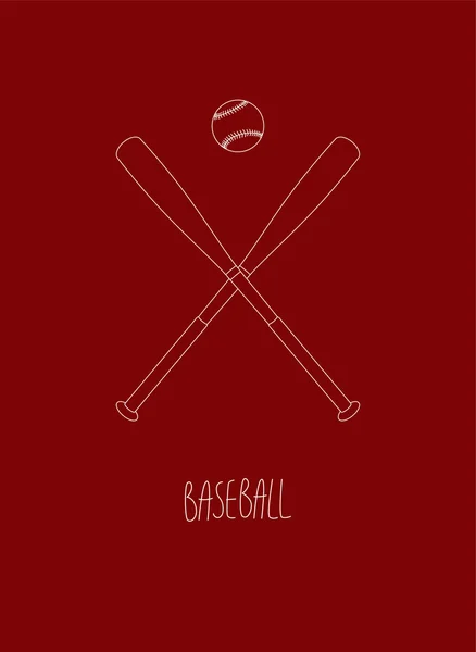 Cartel estilo vintage de béisbol. Ilustración de vectores retro . — Vector de stock