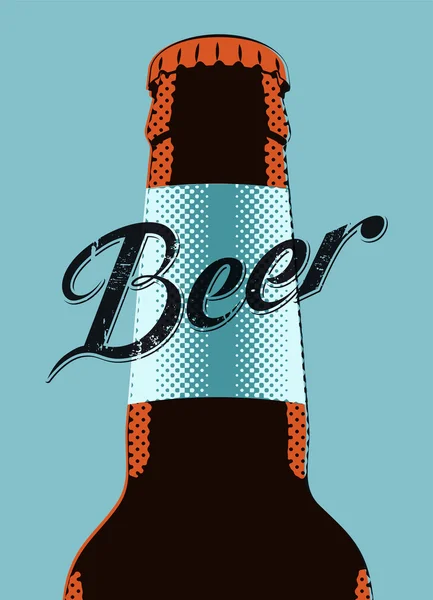 Cartel tipográfico de cerveza grunge retro. Ilustración vectorial. — Archivo Imágenes Vectoriales