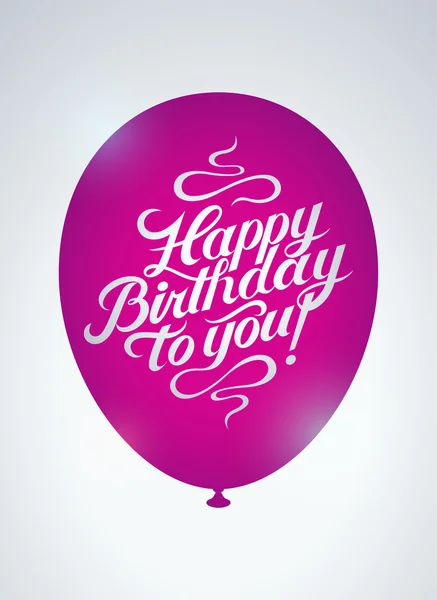 Happy Birthday to you! Calligraphic retro Birthday Card. Vector illustration. — Stock Vector