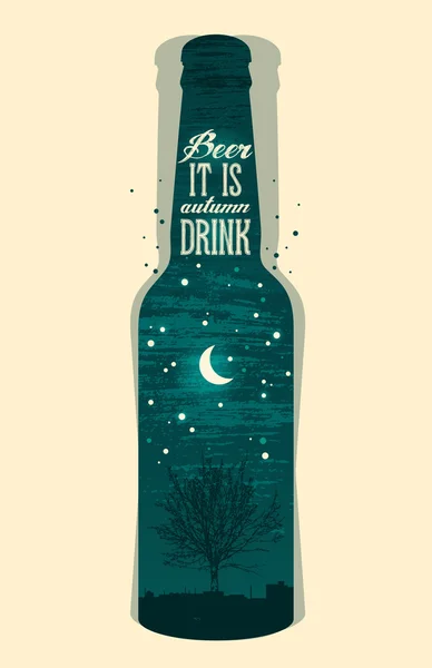 Typografische retro grunge bierposter. Vectorillustratie. — Stockvector