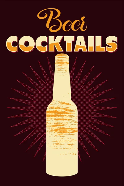 Typografische retro grunge bierposter. Vectorillustratie. — Stockvector