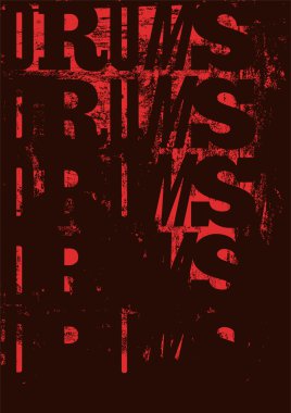 Davul vintage tarzı grunge poster. Retro tipografi vektör çizim.