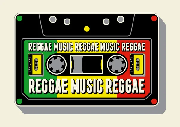 Reggae müzik poster. Retro vektör çizim.
