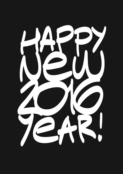Kalligrafische Happy New Year 2016 kaart ontwerp. Vectorillustratie. — Stockvector