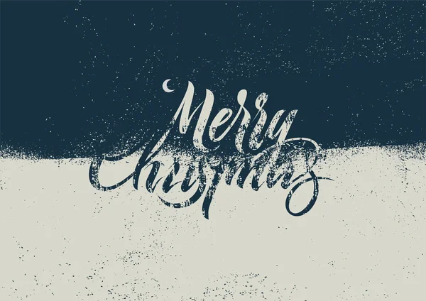 Feliz Navidad. Caligrafía retro diseño de tarjetas de Navidad. Ilustración tipográfica vectorial grunge . — Vector de stock