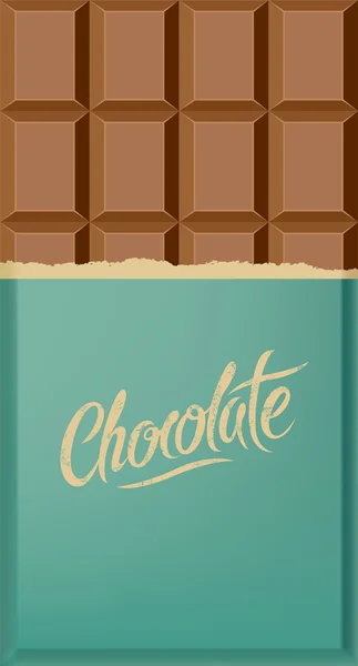 밀크 초콜릿입니다. 붓글씨 빈티지 초콜릿 포스터 디자인입니다. 벡터 일러스트 레이 션. — 스톡 벡터