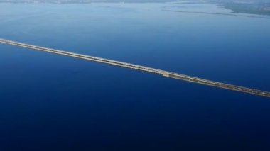 Tampa Bay'in Gandy Köprüsü, 4k üzerinde hava