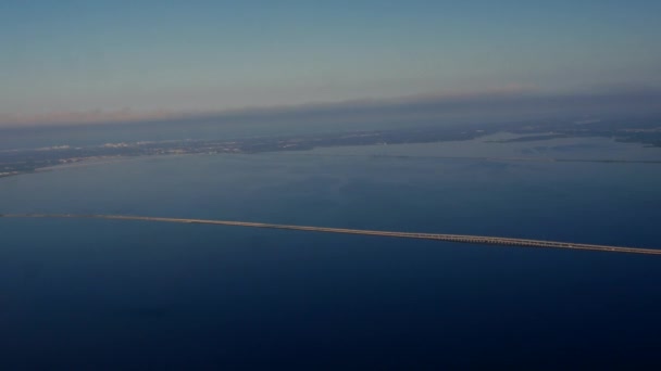 Aereo sul Gandy Bridge di Tampa Bay, 4K — Video Stock