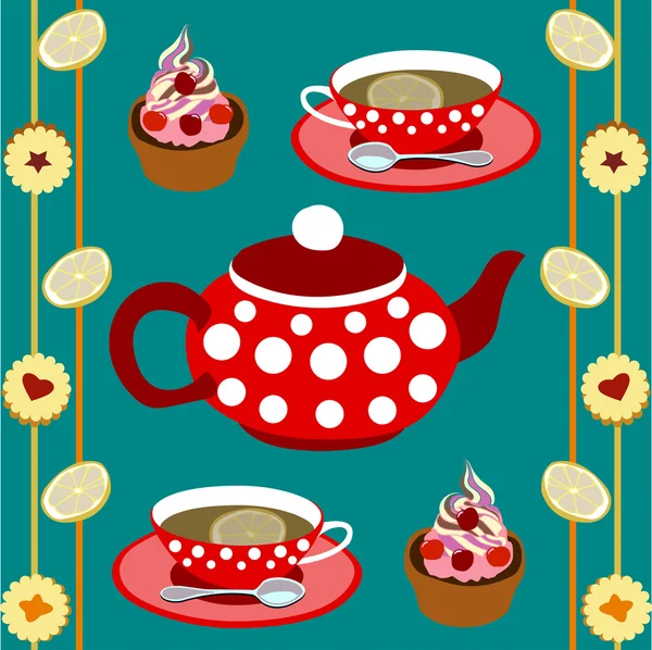 Teadrink lenta — Stock Vector