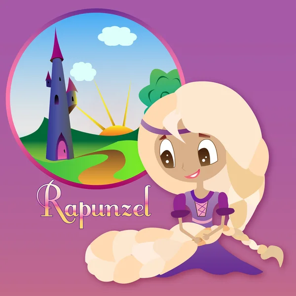 Rapunzel — Vector de stock